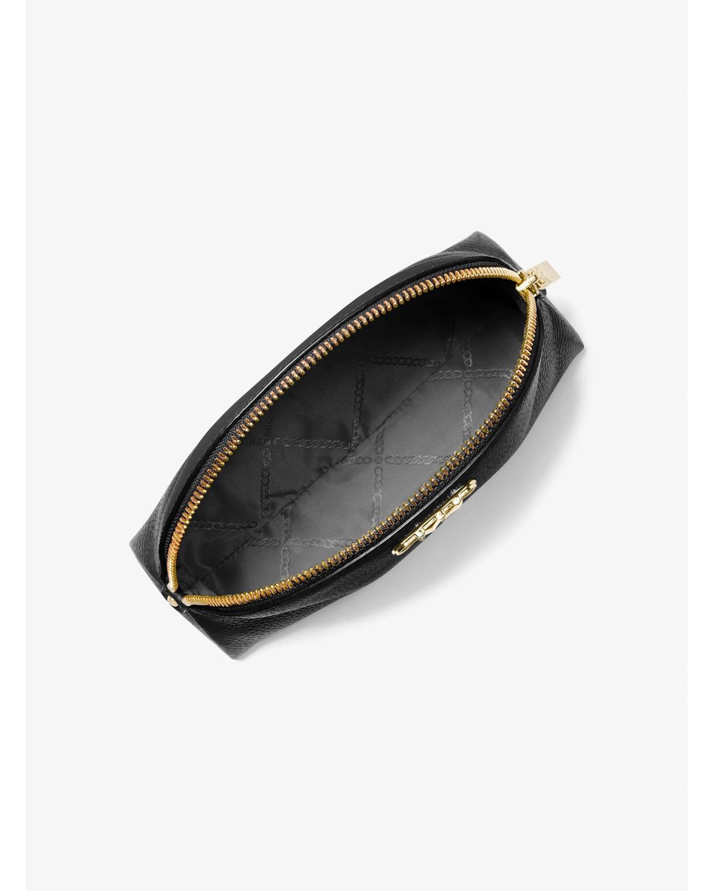 MICHAEL Michael Kors Black Mk Empire Large Pebbled Leather Travel Pouch
