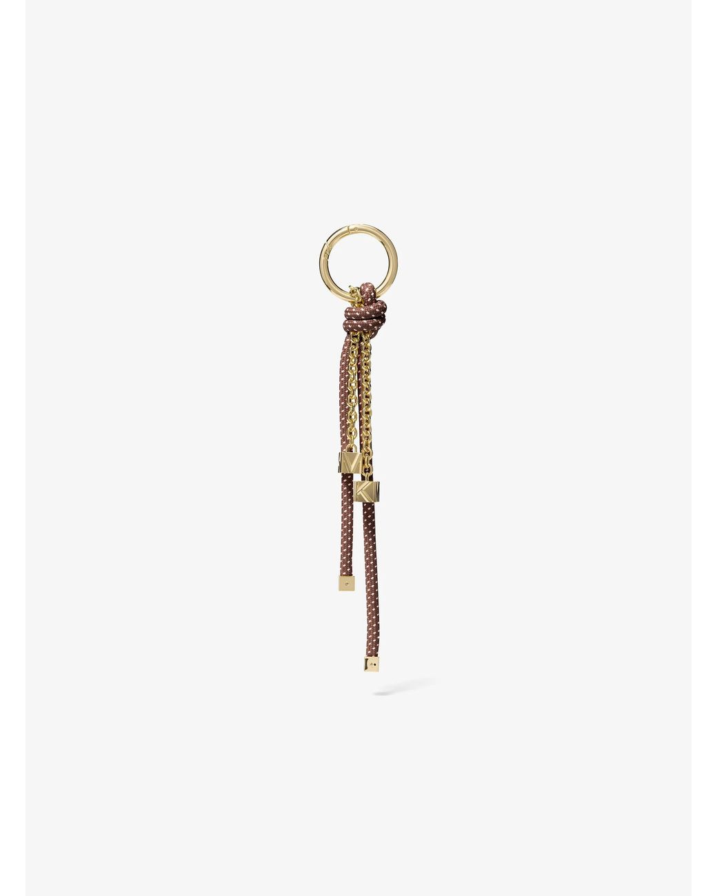 MICHAEL Michael Kors White Mk-Tone And Speckled Cord Bag Charm