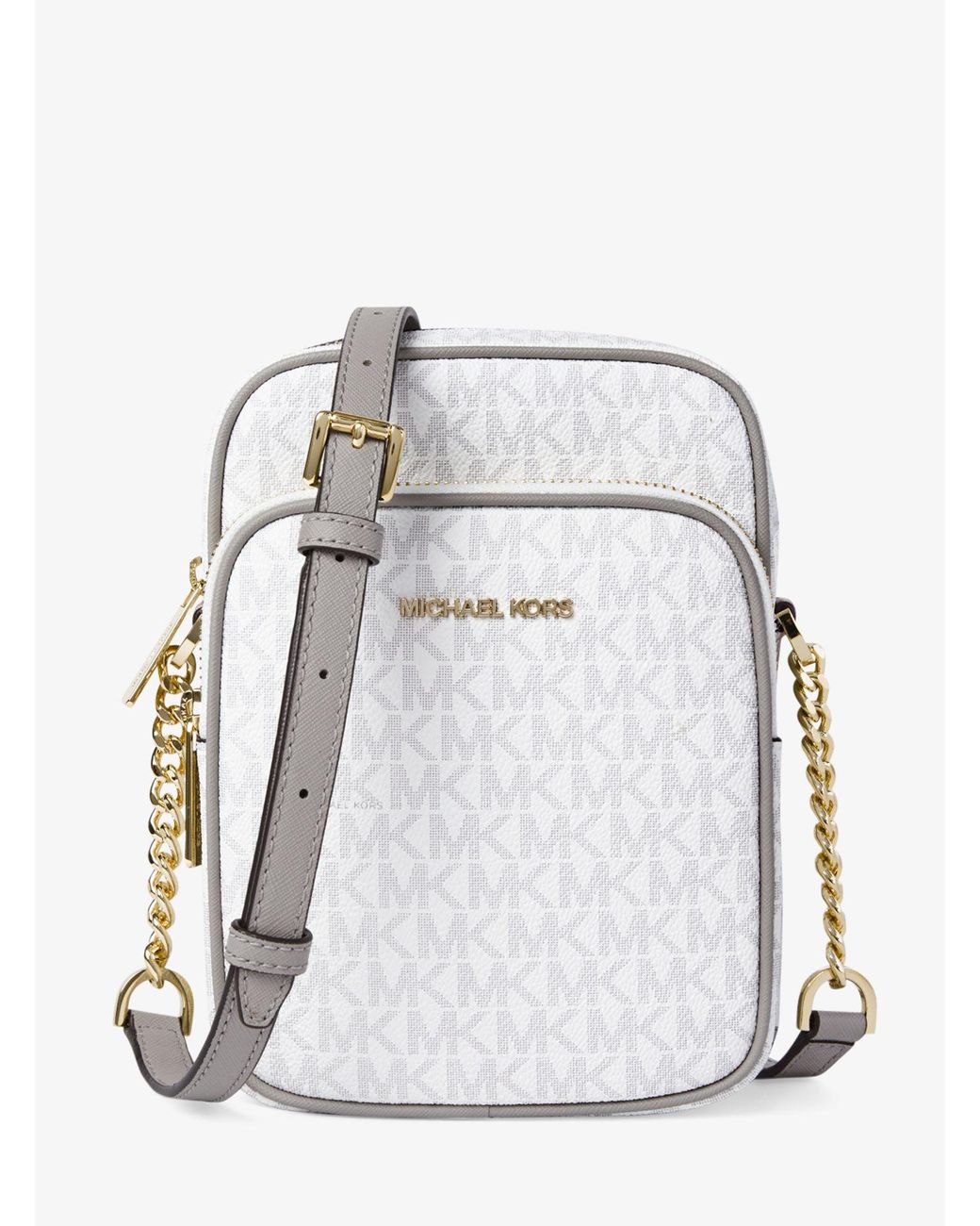 Michael Kors Canvas Jet Set Travel Medium Logo Crossbody Bag Lyst