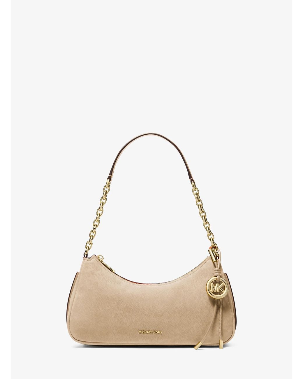 MICHAEL Michael Kors Natural Mk Nolita Medium Nubuck Chain Pochette