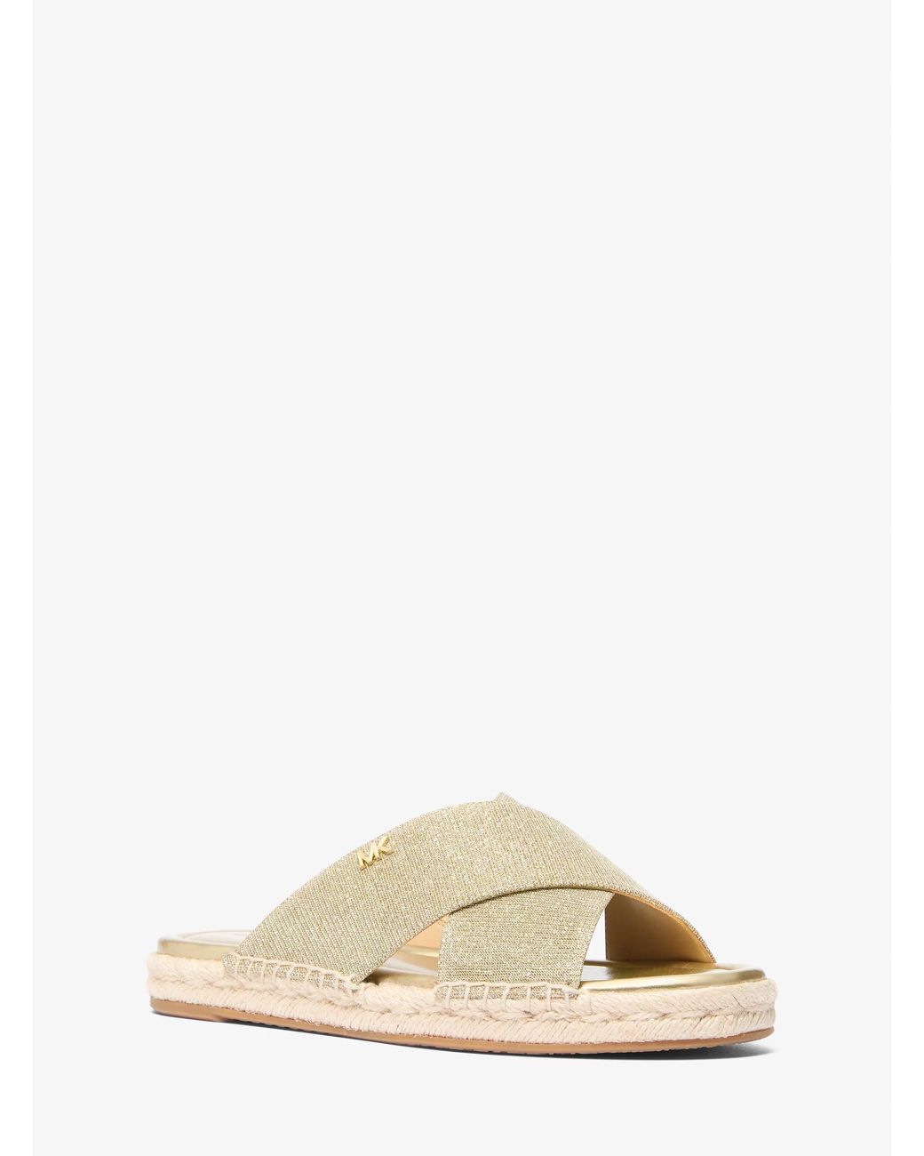 MICHAEL Michael Kors Natural Mk Kenzie Glitter Chain Mesh Sandal