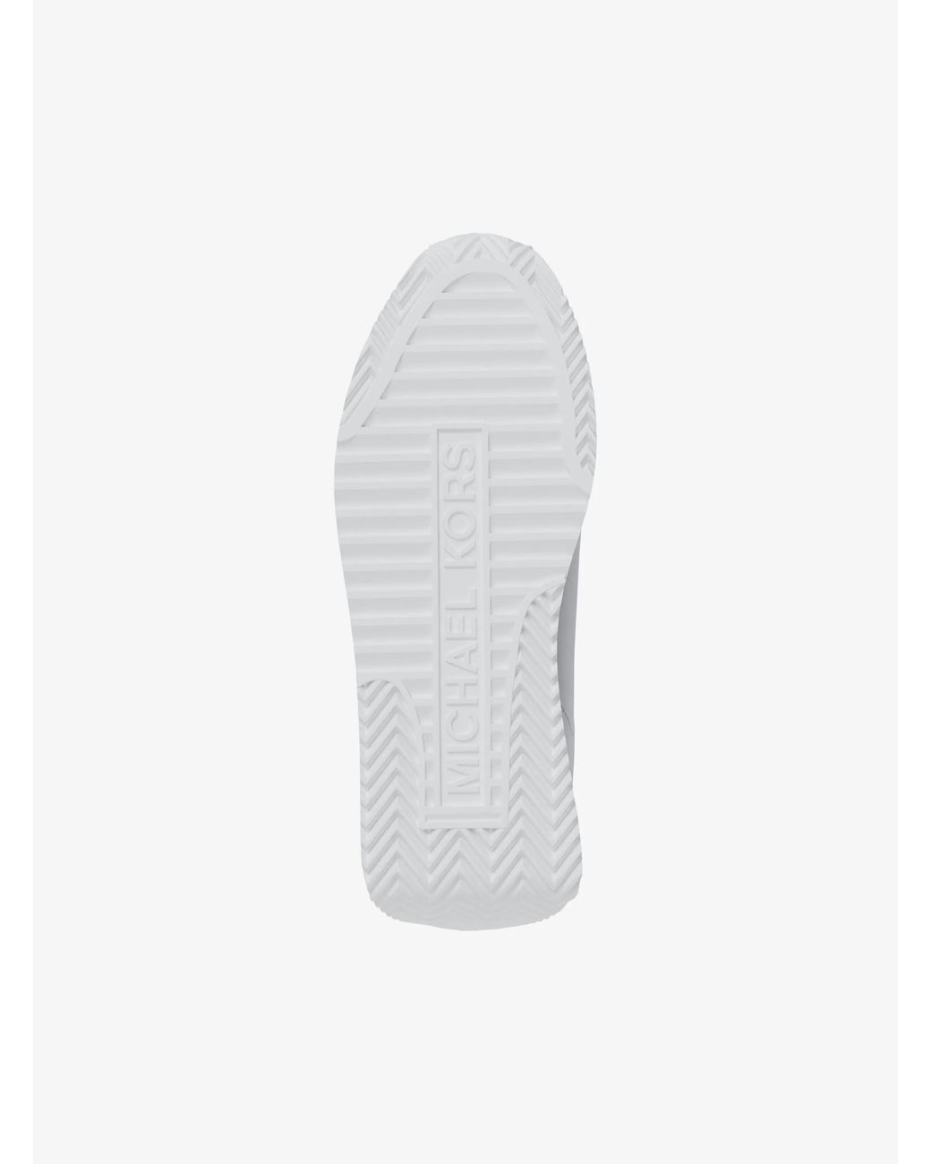Michael Kors White Mk Rhodes Leather And Corded Twill Trainer for men