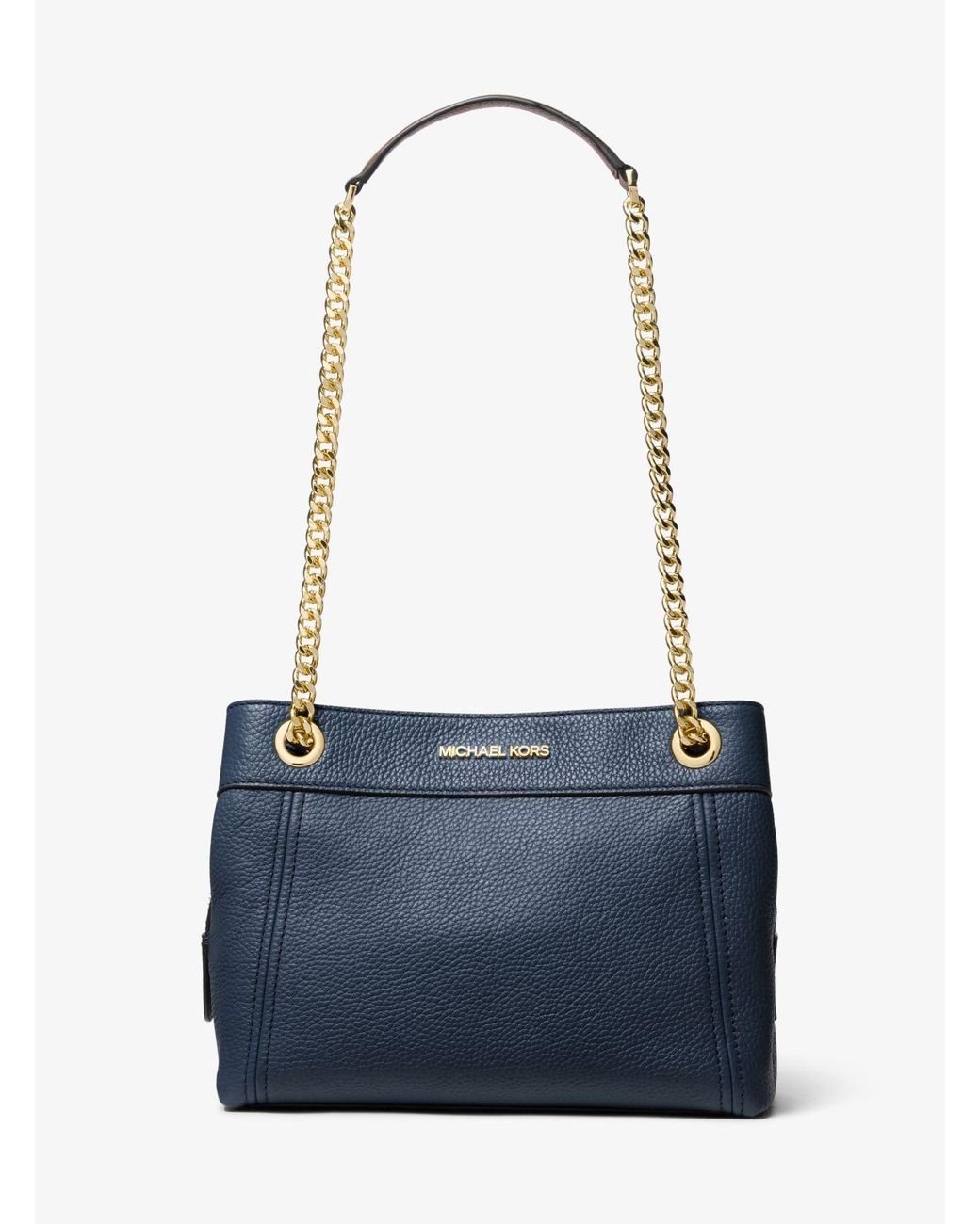 Michael kors jet set chain shldr to sale genuine leather