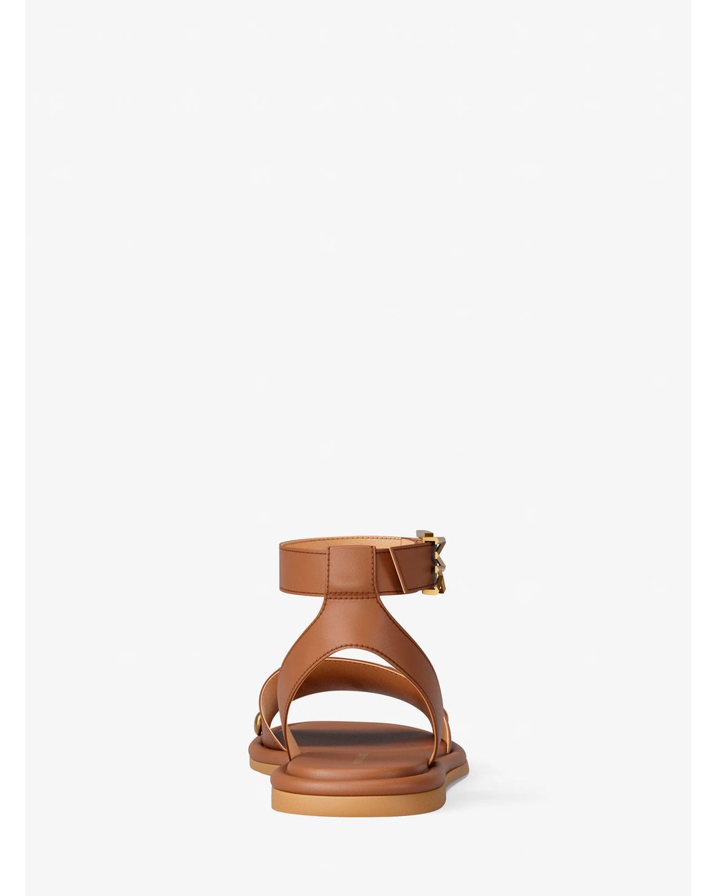 MICHAEL Michael Kors Brown Michael Kors Rosetta Studded Leather Sandal
