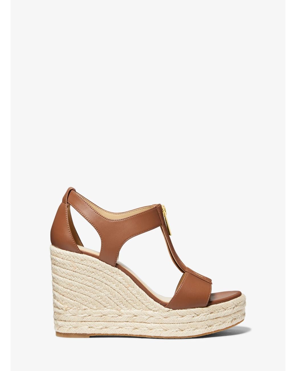 MICHAEL Michael Kors Natural Mk Berkley Leather Wedge Sandal