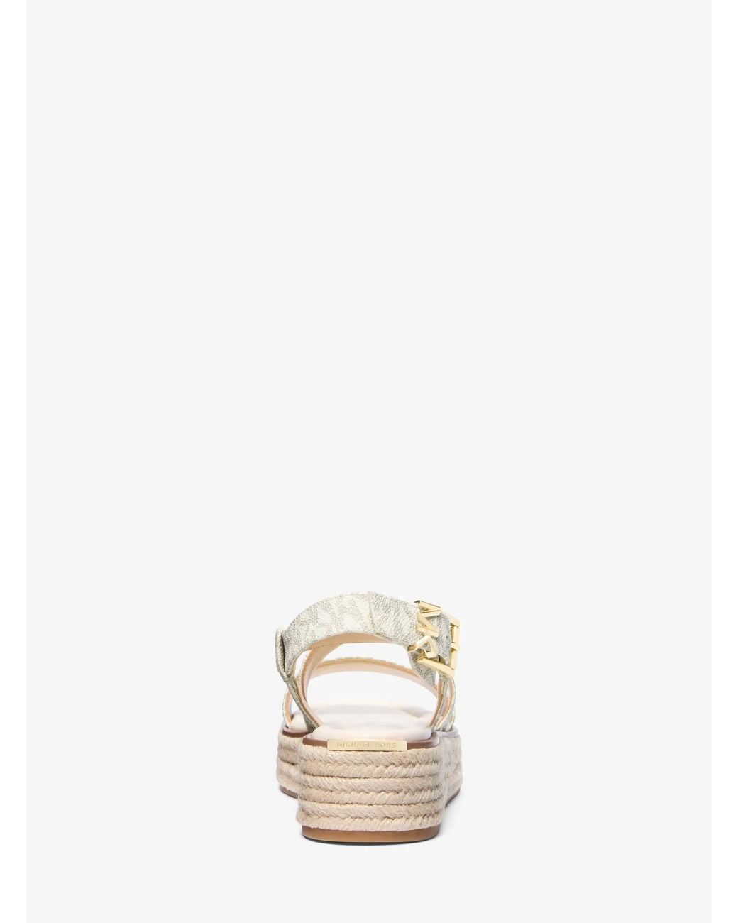 MICHAEL Michael Kors Natural Lynn Signature Logo Platform Espadrille Sandal