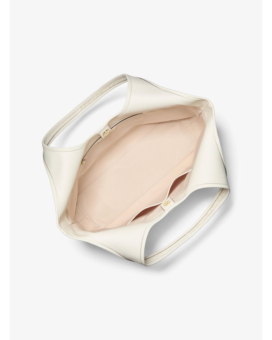 Michael Kors White Michael Kors Henly Large Signature Logo And Textured Tote Bag