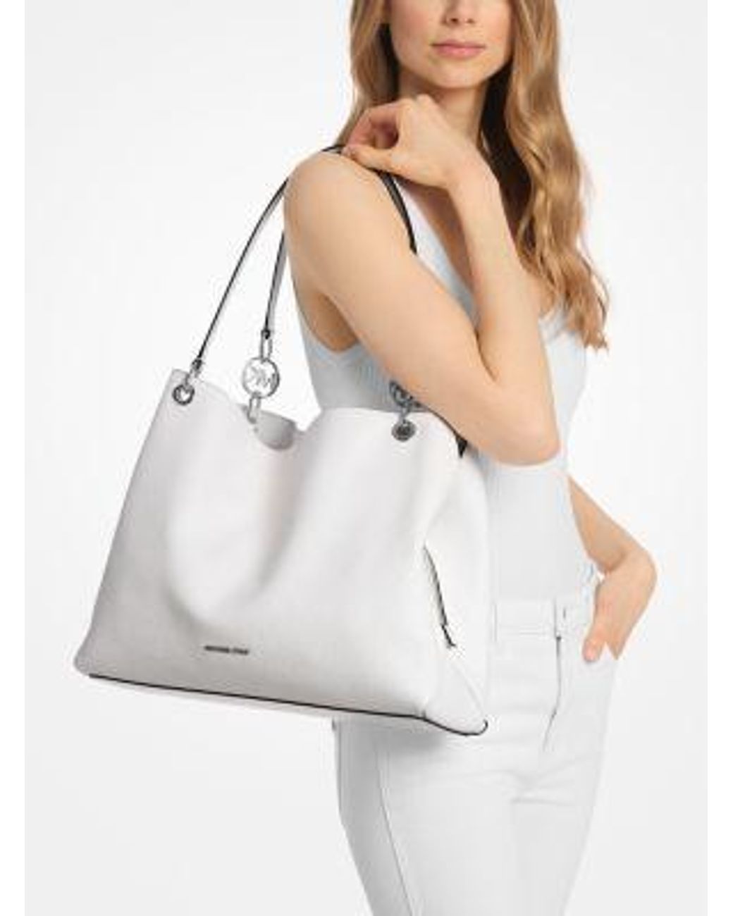 Michael Kors Christina Large Pebbled Leather Shoulder Bag in  display picture 1