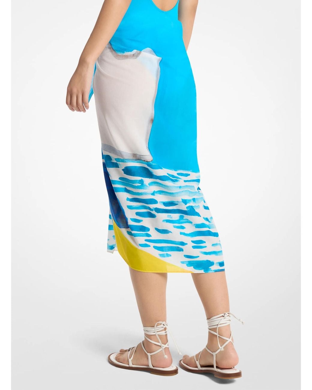 MICHAEL Michael Kors Blue Michael Kors X Christina Zimpel Cotton Lawn Sarong