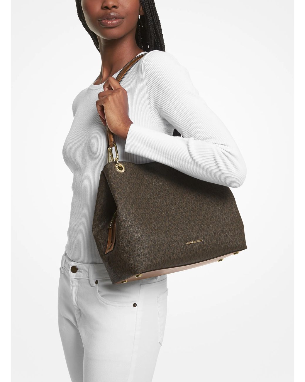 MICHAEL Michael Kors Multicolor Mk Kensington Large Signature Logo Tote Bag