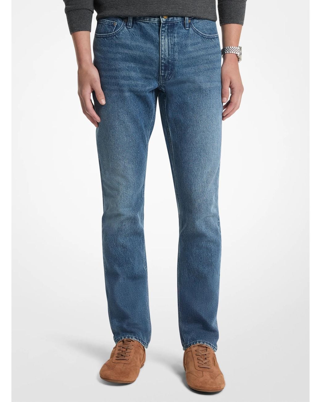 Michael Kors Blue Parker Slim-Fit Denim Jeans for men