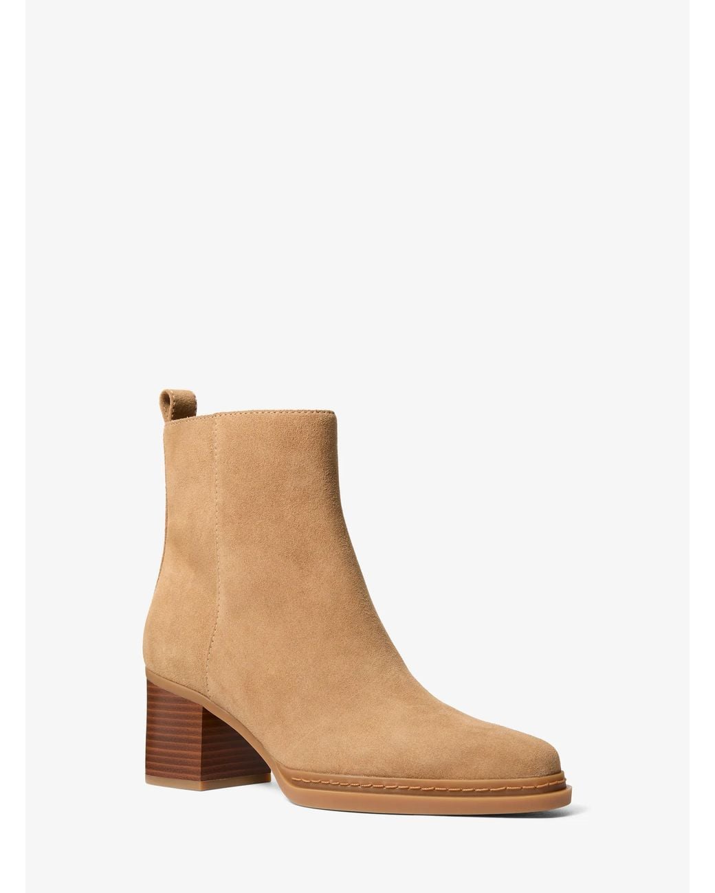 MICHAEL Michael Kors White Mk Lex Suede Boot