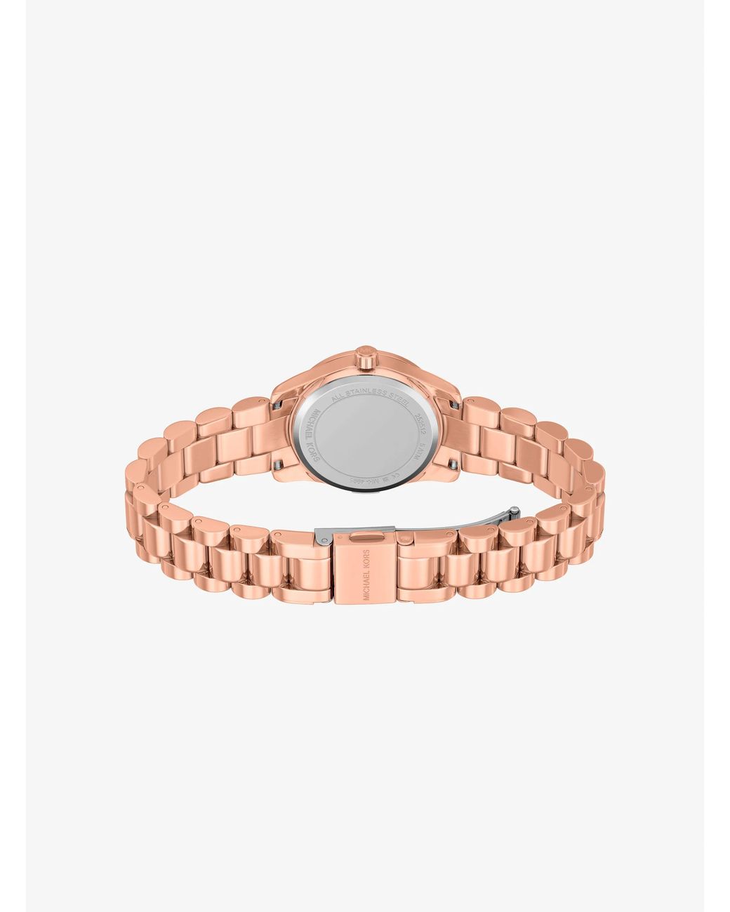 Michael Kors White Petite Lexington Pavé-Tone Watch And Heart Bracelet Gift Set