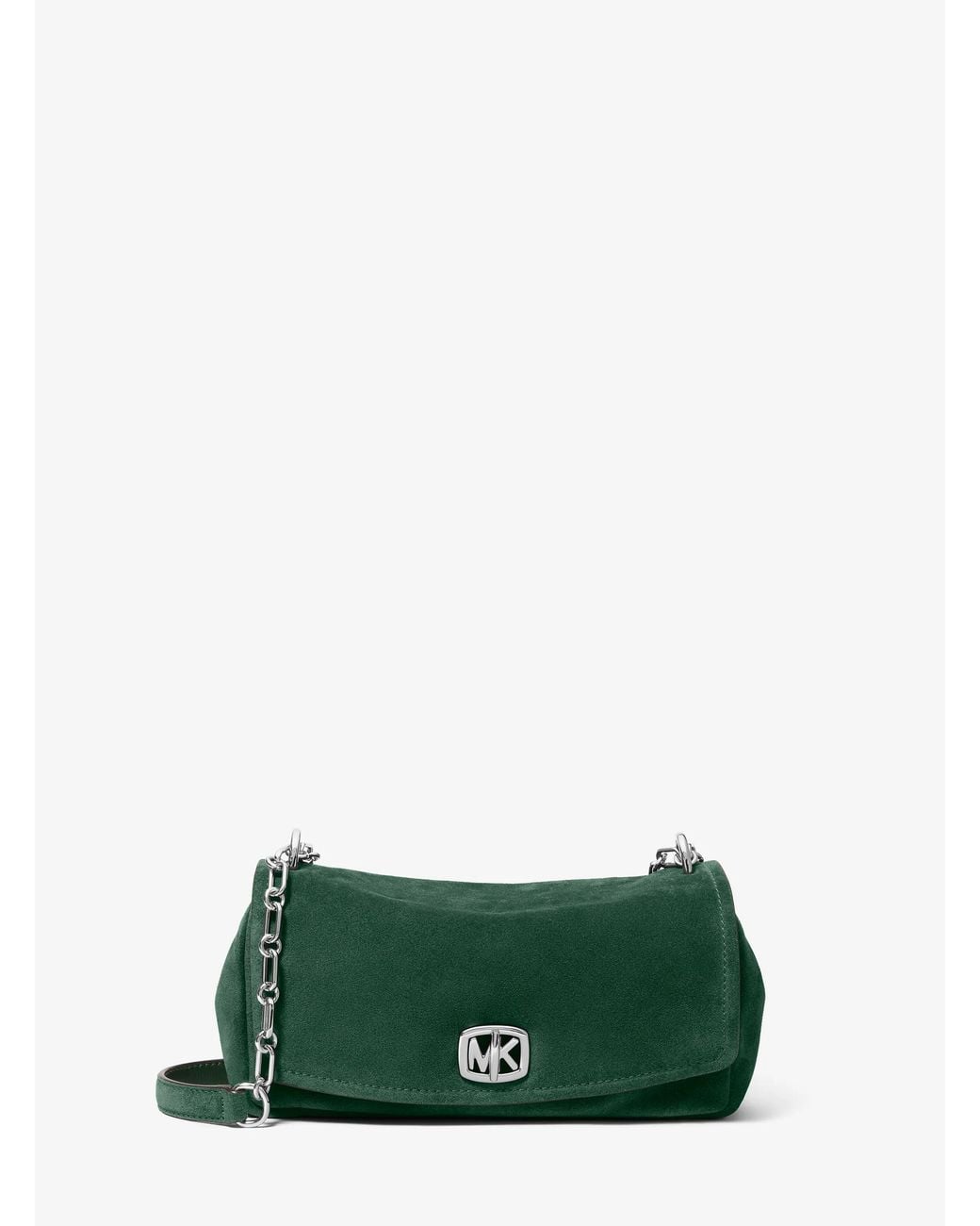 MICHAEL Michael Kors Green Mk Bryant Small Suede Convertible Shoulder Bag