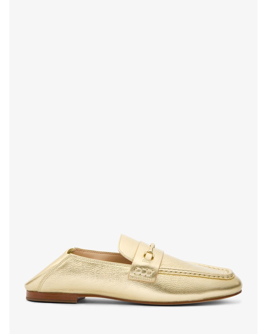 MICHAEL Michael Kors Natural Mk Lena Metallic Leather Loafer