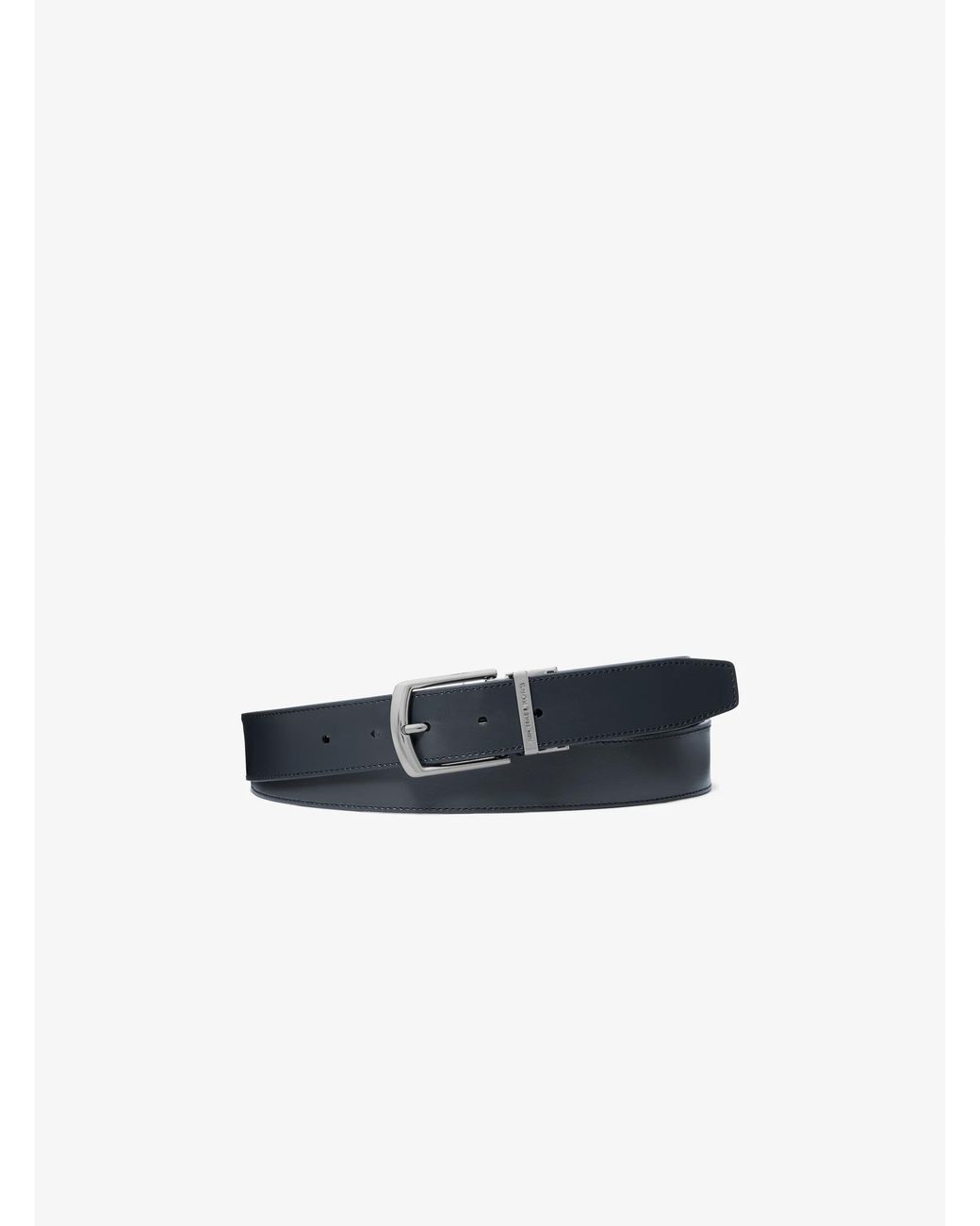 Michael Kors White Mk Reversible Signature Logo And Leather Belt for men