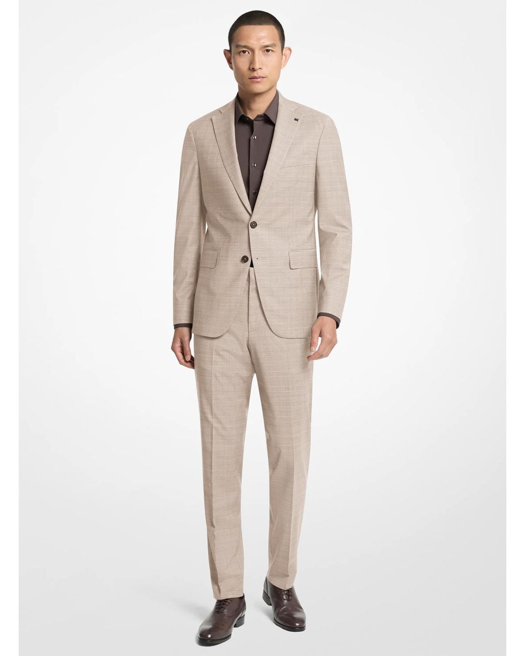 Michael Kors Natural Mk Wool Blend Flannel Blazer for men