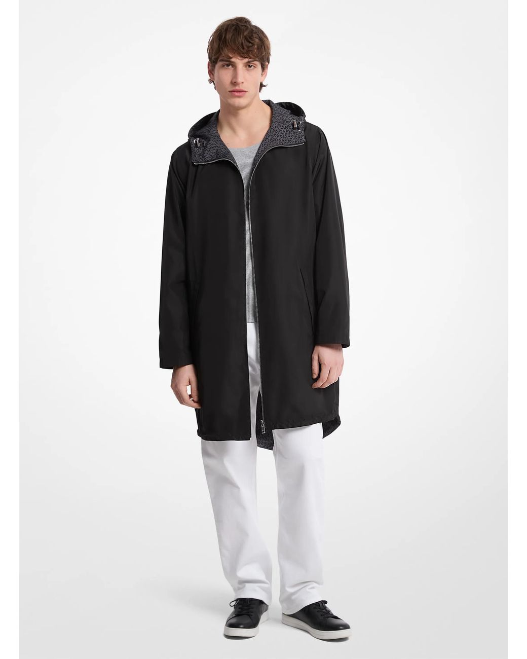 Michael Kors Blue Signature Logo Reversible Anorak for men