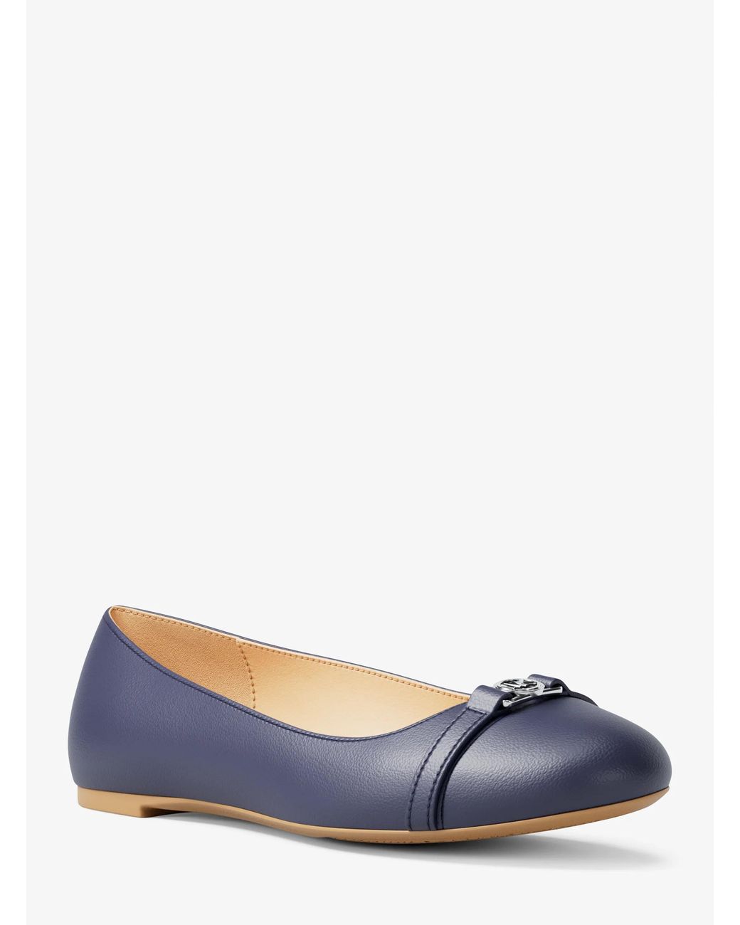 MICHAEL Michael Kors Blue Mk Mandy Leather Ballet Flat
