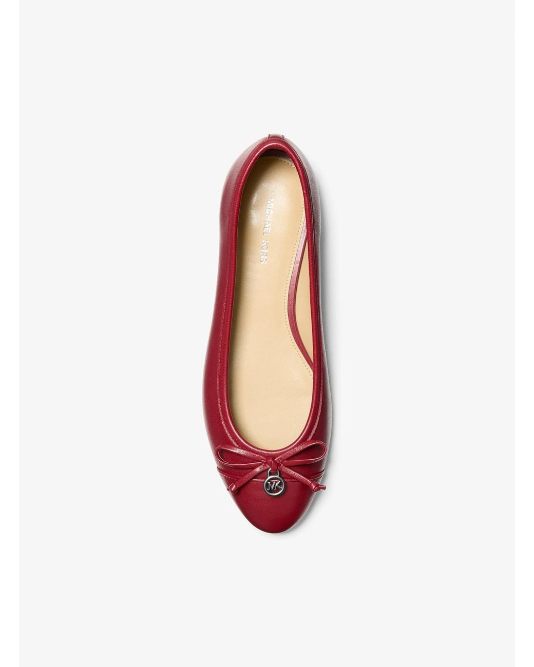 MICHAEL Michael Kors Red Mk Piper Flex Leather Ballet Flat