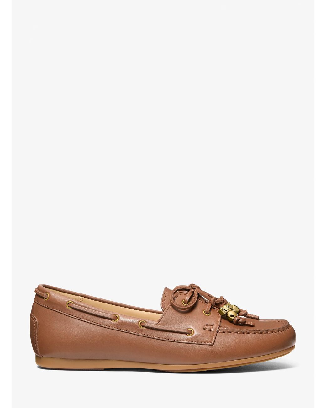 MICHAEL Michael Kors Brown Mk Fallon Leather Moccasin