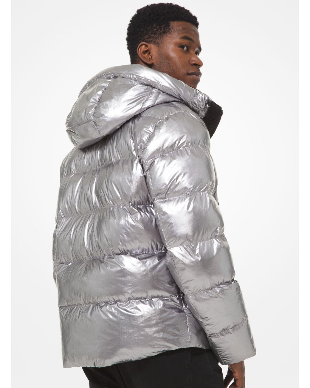 Michael Kors Metallic Ciré Hooded Puffer Jacket for Men | Lyst Canada