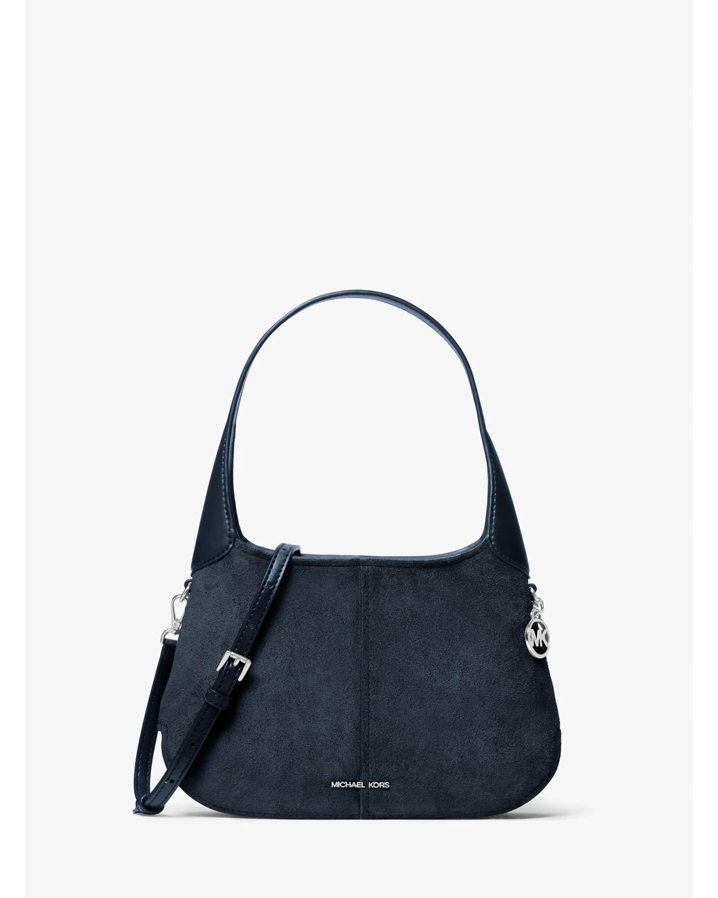 MICHAEL Michael Kors Blue Mk Alice Small Suede Shoulder Bag