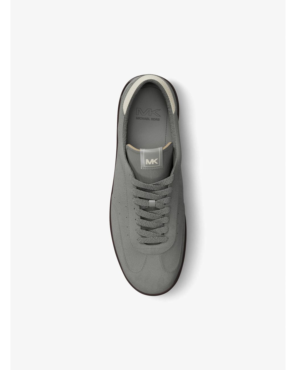 Michael Kors White Mk Wilton Suede Trainers for men