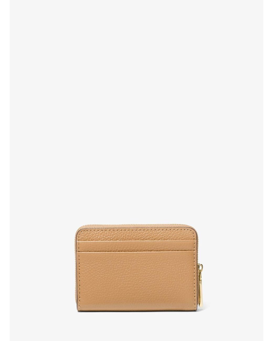 Michael Kors Jet Set Small Pebbled Leather Wallet in Natural Lyst UK