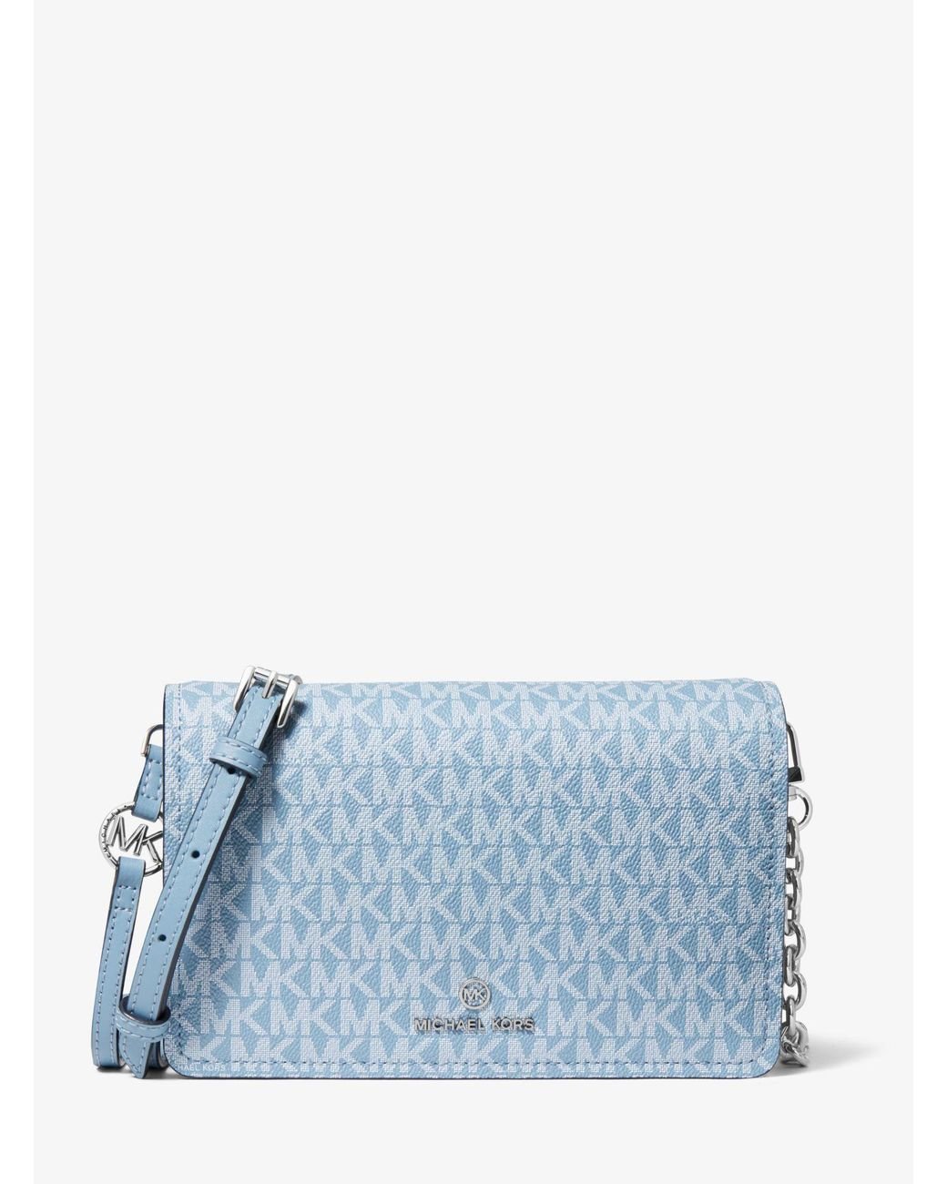 Michael Kors Jet Set Large Logo Crossbody Bag in Blue Lyst