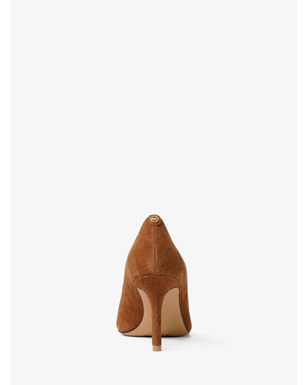 MICHAEL Michael Kors White Mk Alina Flex Crocodile Embossed Suede Pump