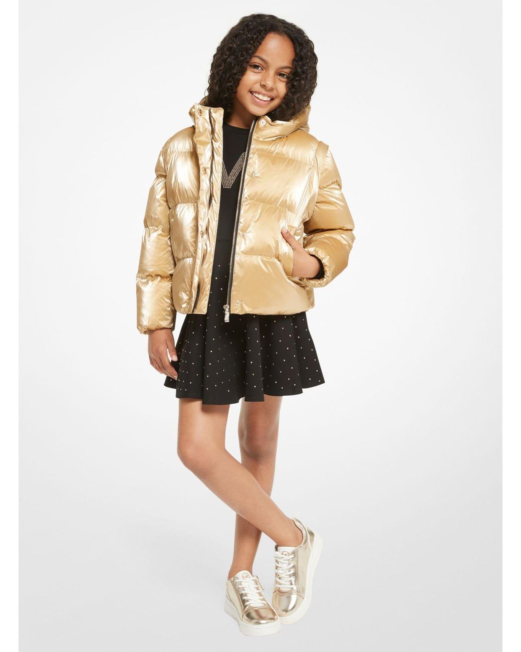 Michael kors metallic jacket best sale