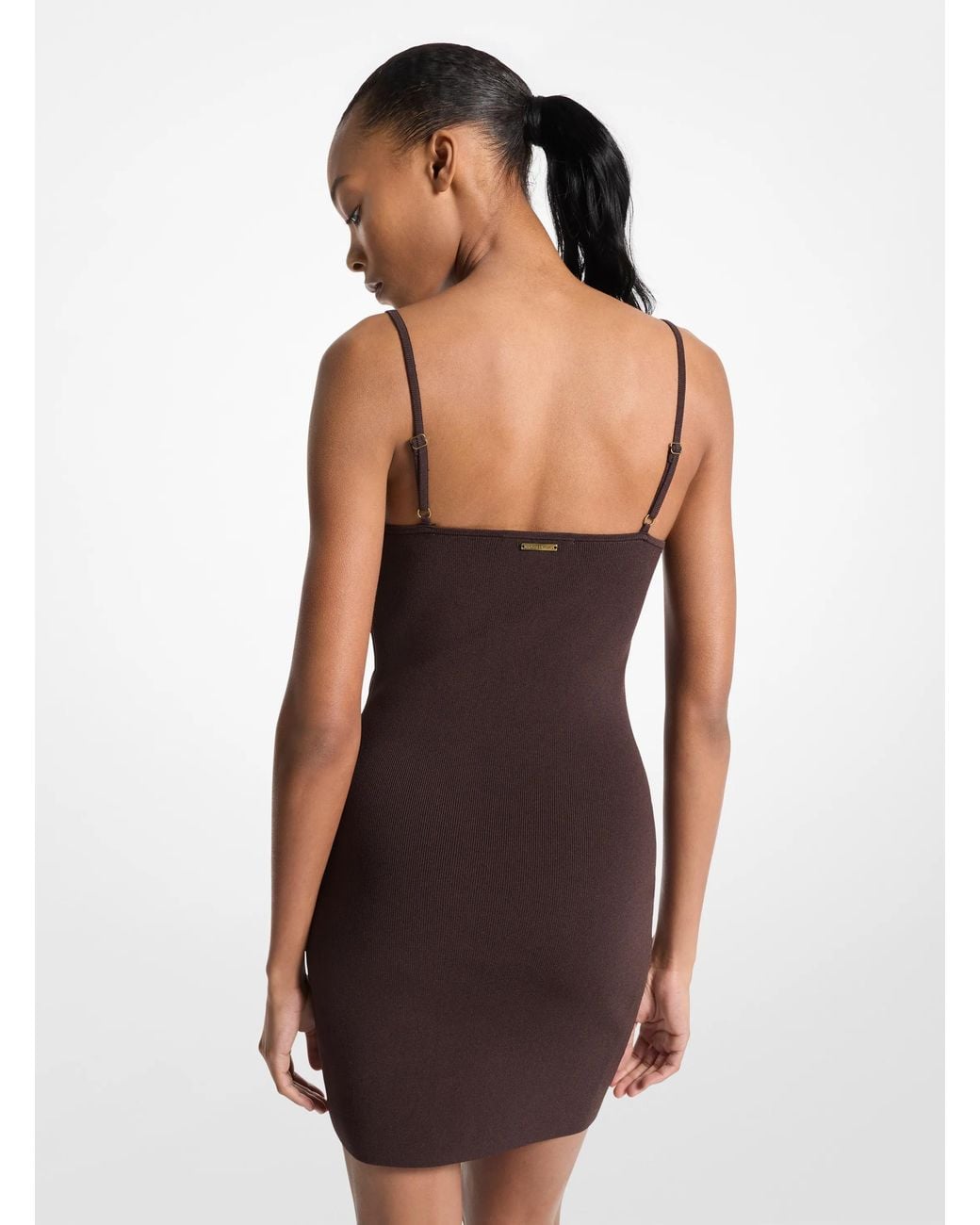MICHAEL Michael Kors White Mk Stretch Knit Cami Dress