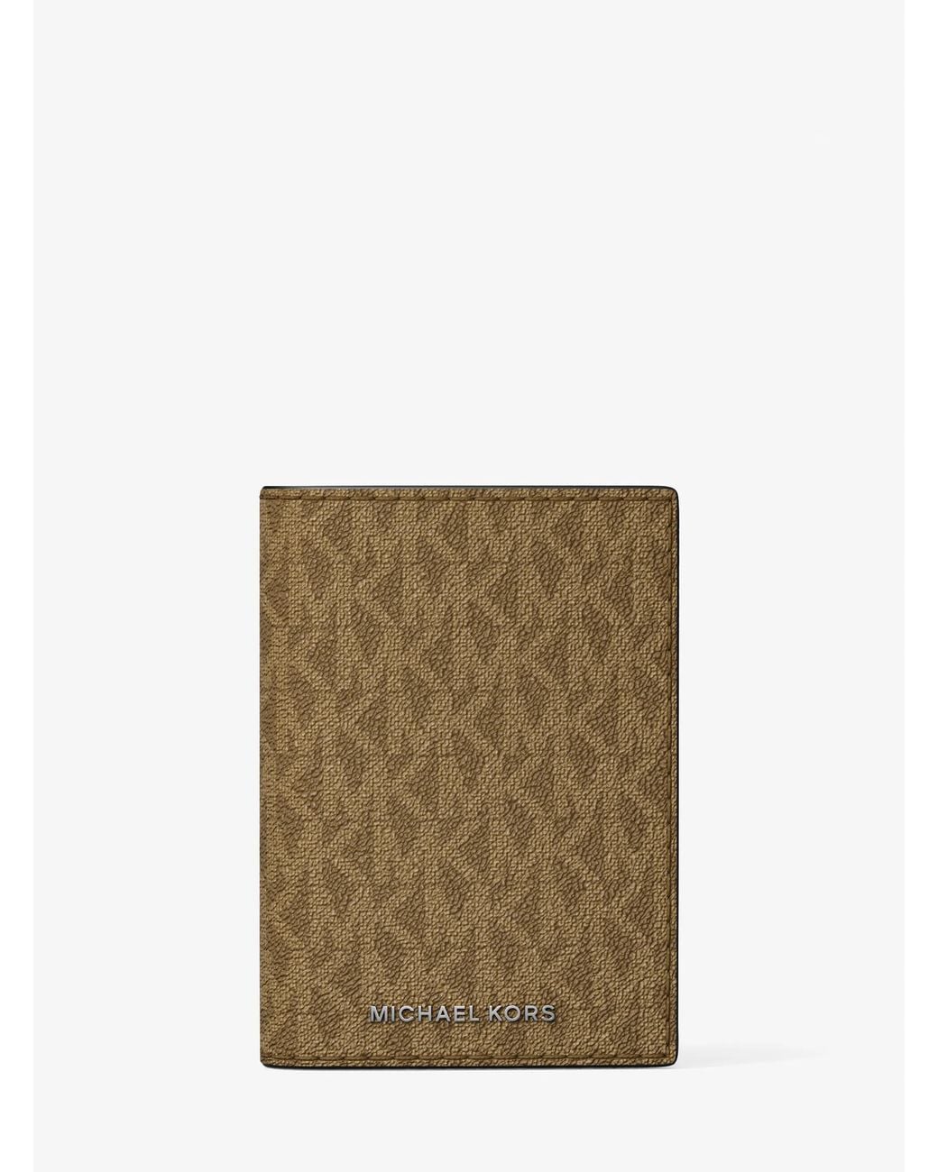Michael Kors Natural Michael Kors Hudson Signature Logo Folio Card Case for men