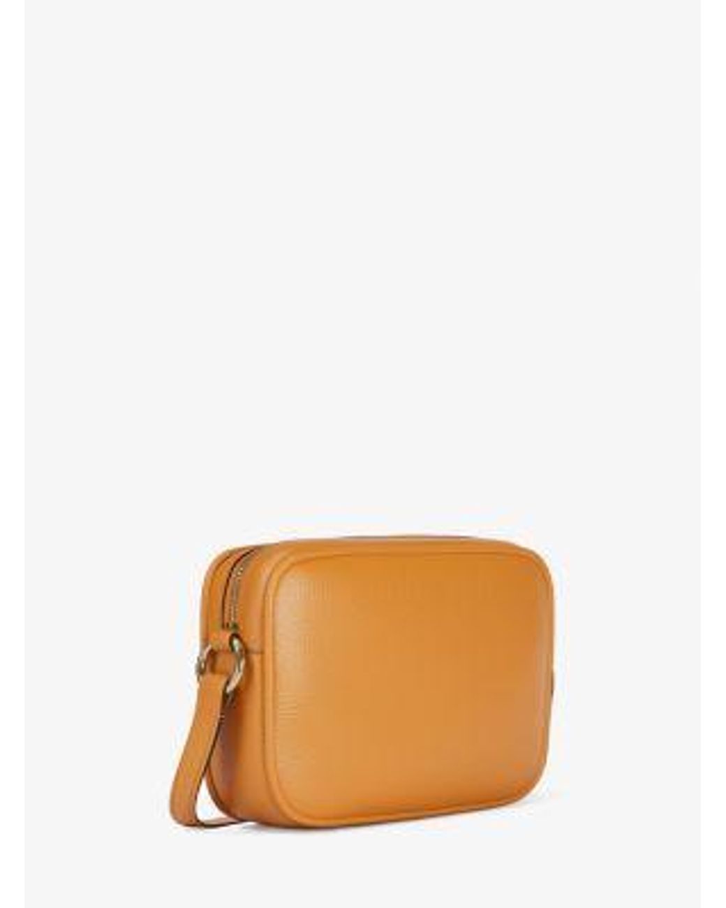 Michael Kors Orange Jet Set Large Pebbled Leather Camera Crossbody Bag