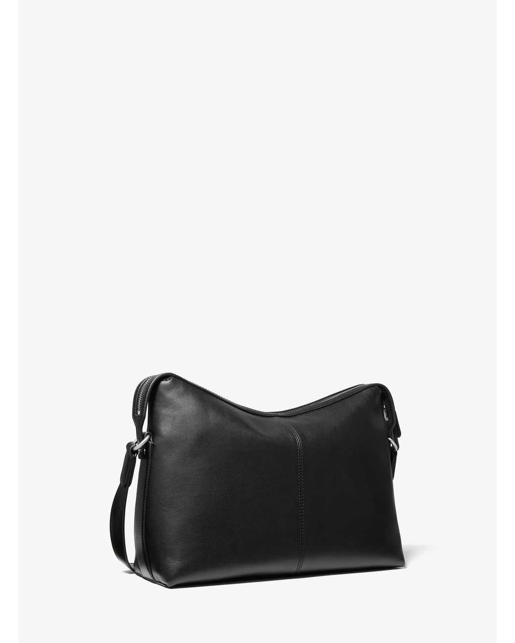 Michael Kors Black Mk Nicholas Medium Pebbled Leather Crossbody Messenger Bag for men