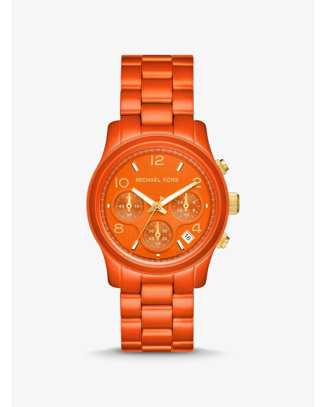 Michael Kors Limited edition Runway Orange tone Watch Lyst UK