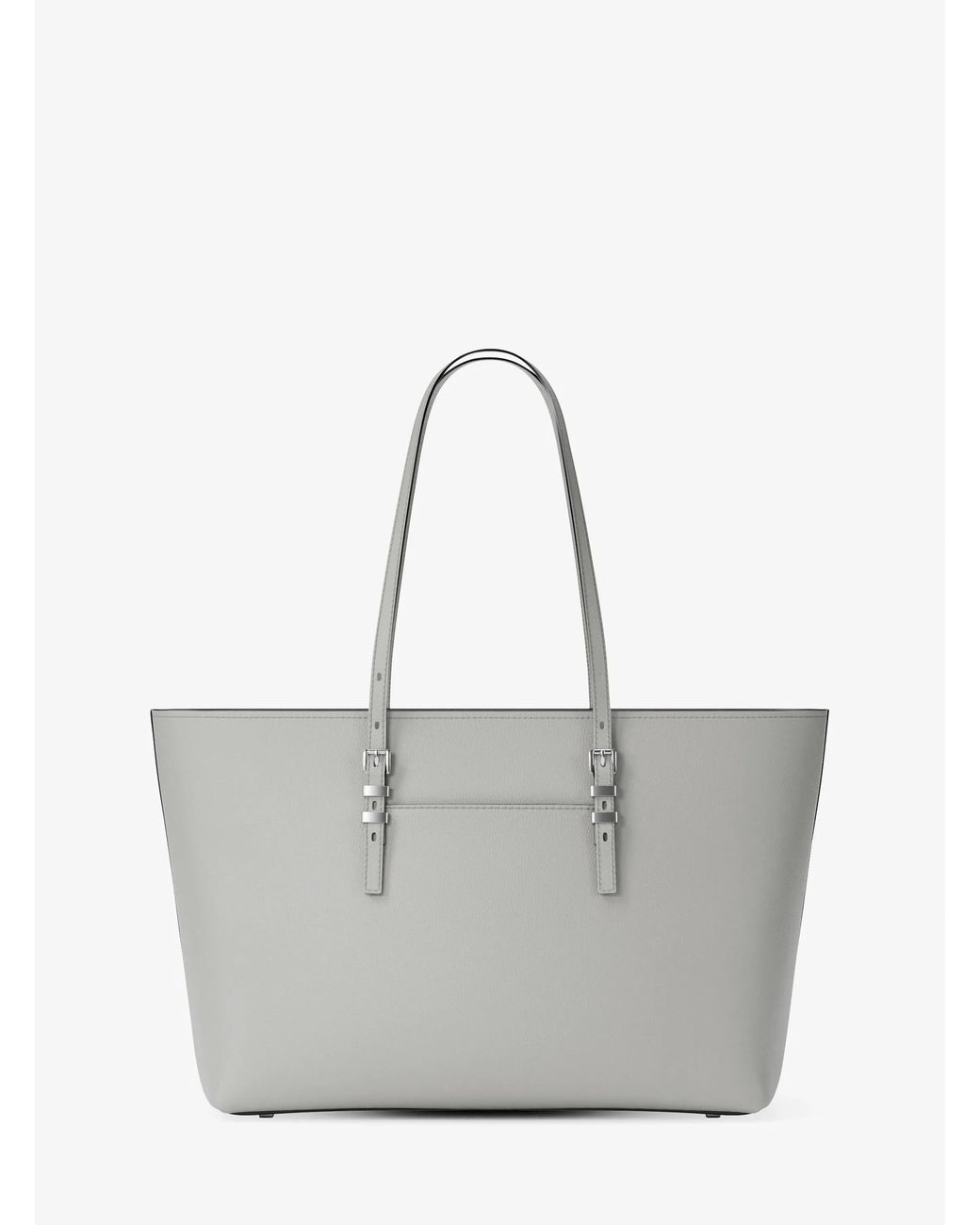 MICHAEL Michael Kors Gray Mk Quinn Large Pebbled Leather Tote Bag