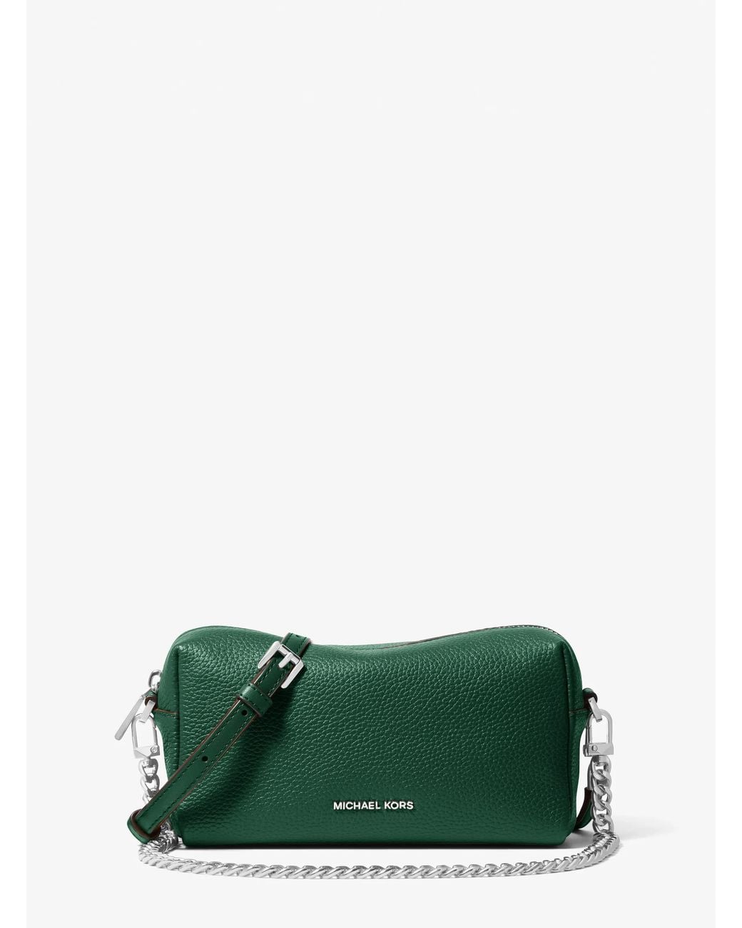 MICHAEL Michael Kors Green Mk Bryant Small Pebbled Leather Convertible Crossbody Bag