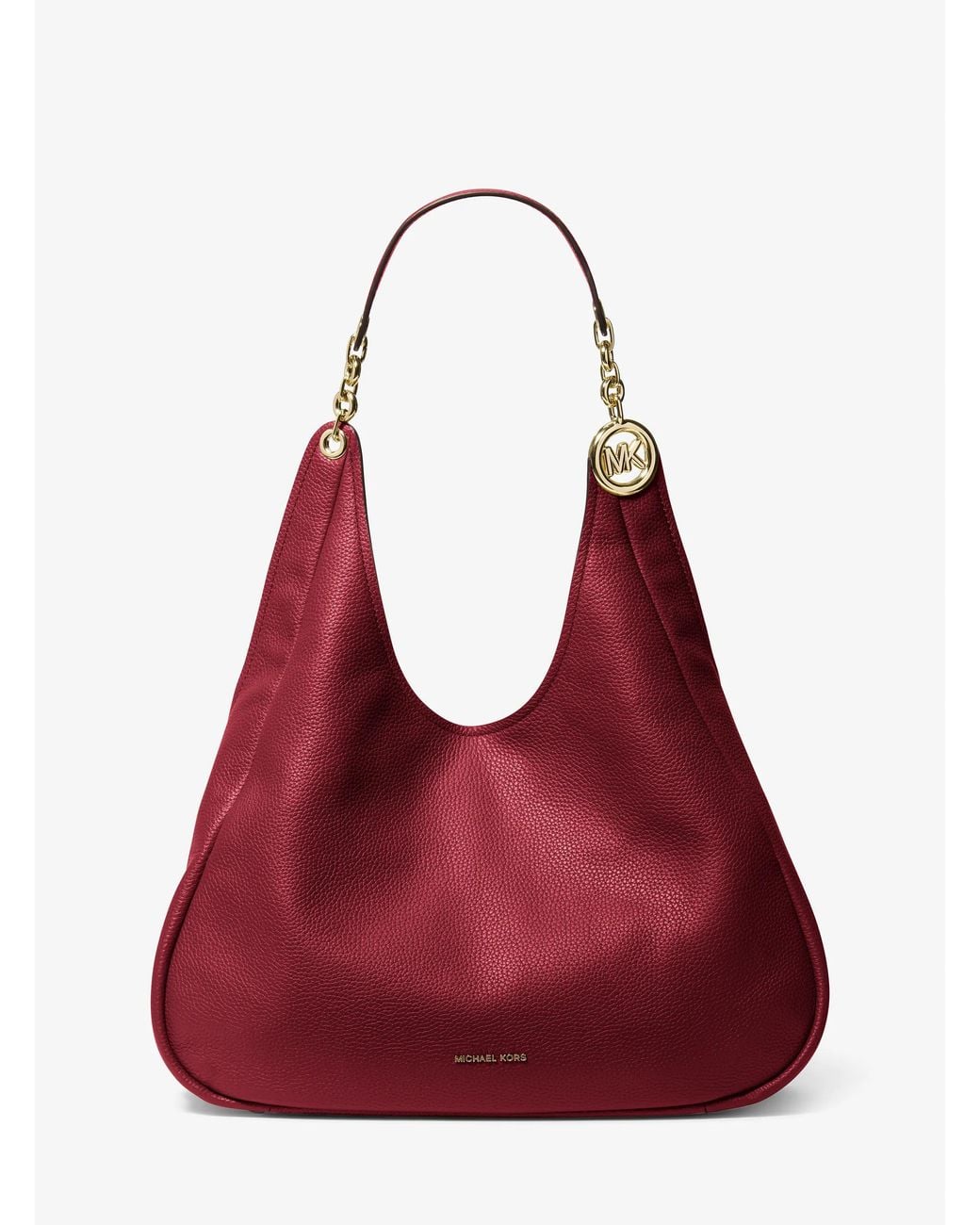MICHAEL Michael Kors Red Michael Kors Ellie Large Pebbled Leather Shoulder Bag