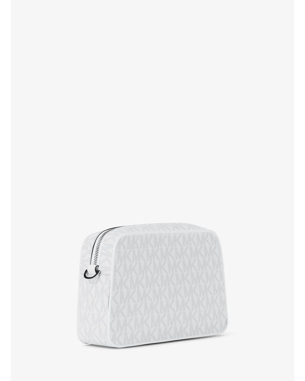 MICHAEL Michael Kors White Mk Jet Set Small Signature Logo Camera Crossbody Bag