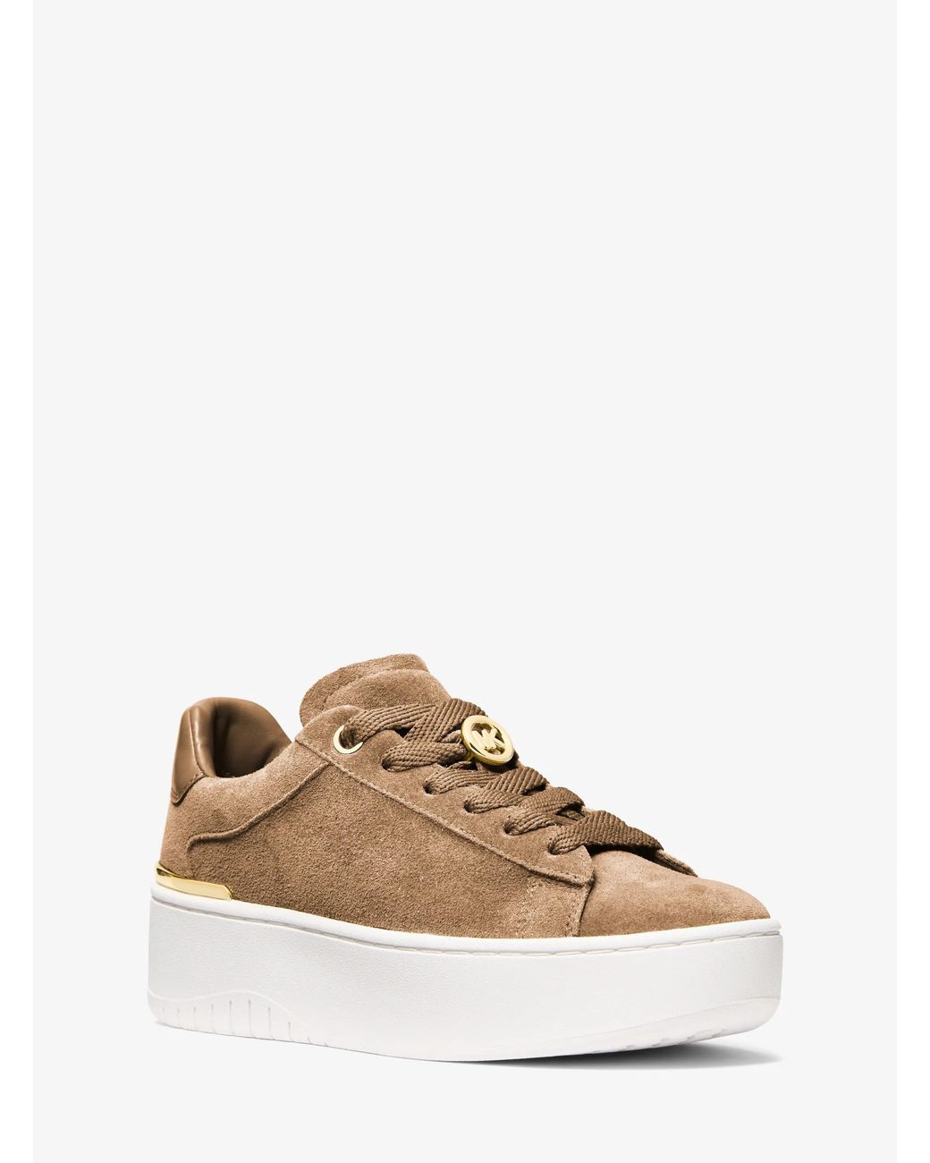 MICHAEL Michael Kors Natural Mk Dottie Suede Platform Trainers