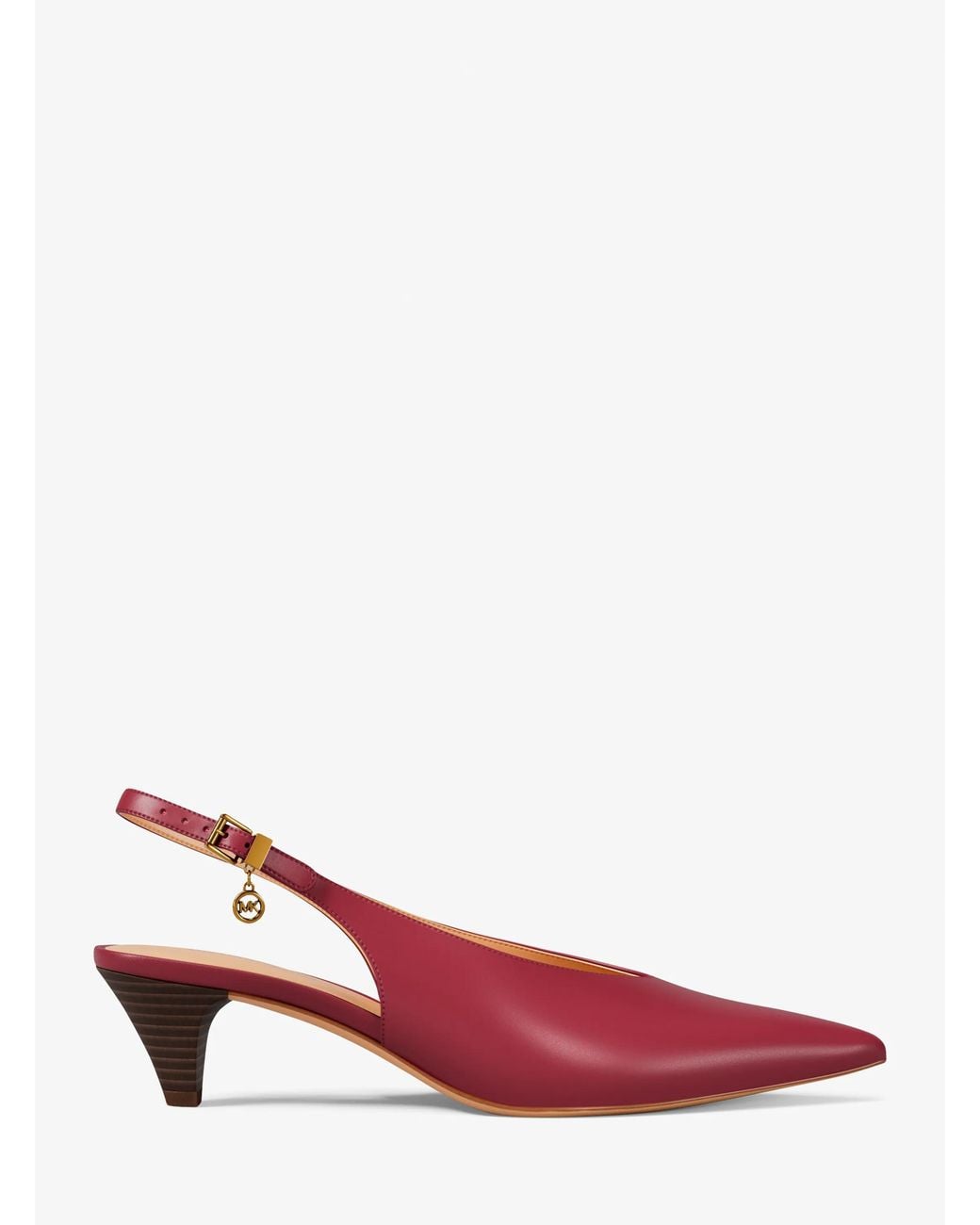 MICHAEL Michael Kors Pink Michael Kors Tonya Leather Slingback Pump