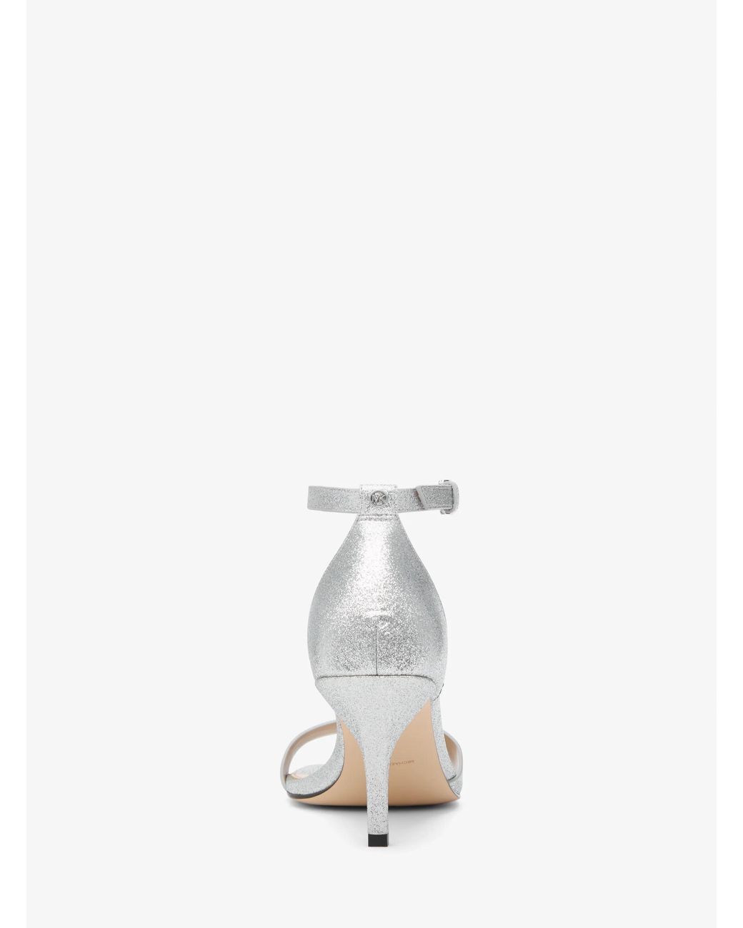 MICHAEL Michael Kors White Mk Jaida Metallic Leather Sandal