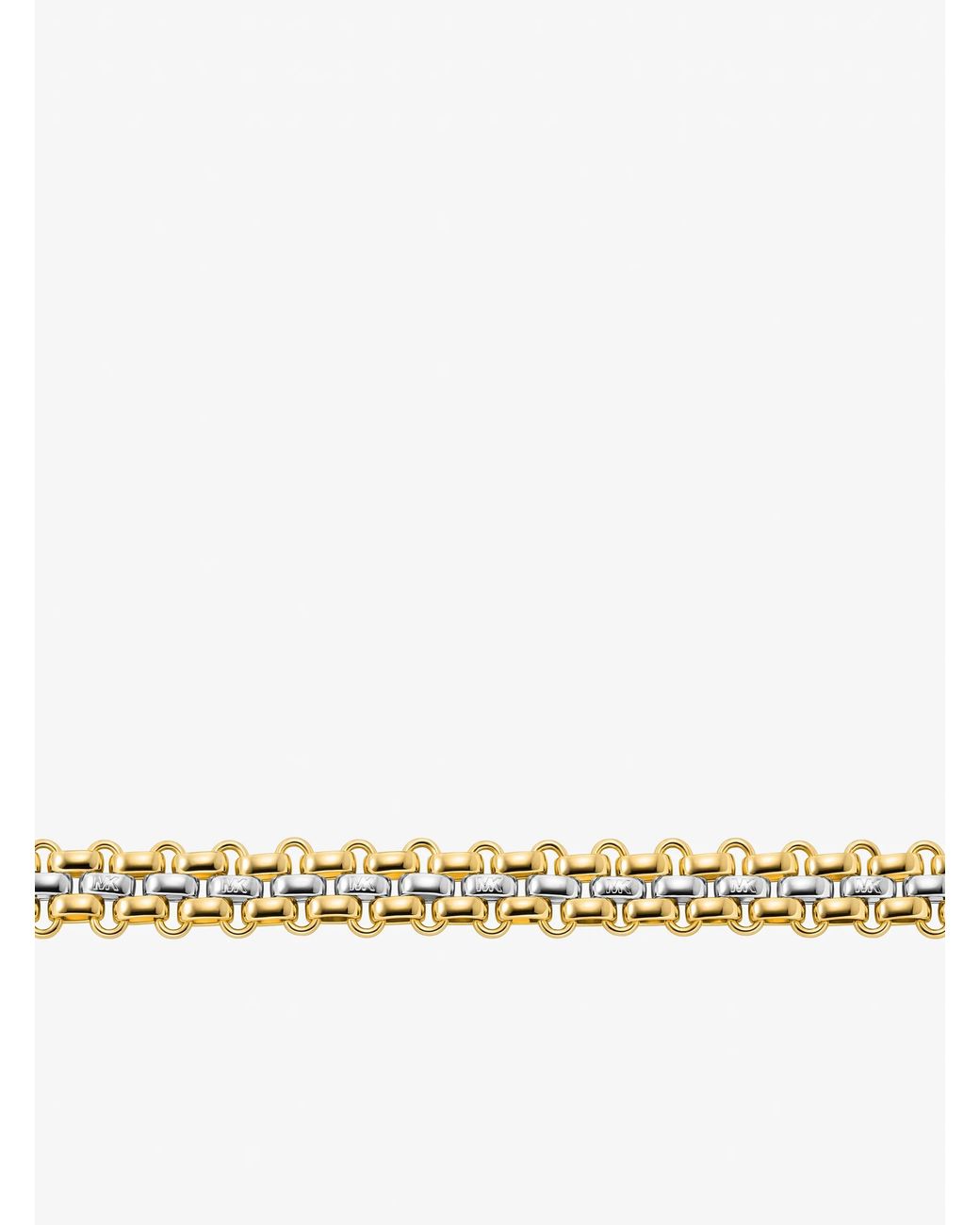 Michael Kors Metallic Two-Tone 3-Link Necklace