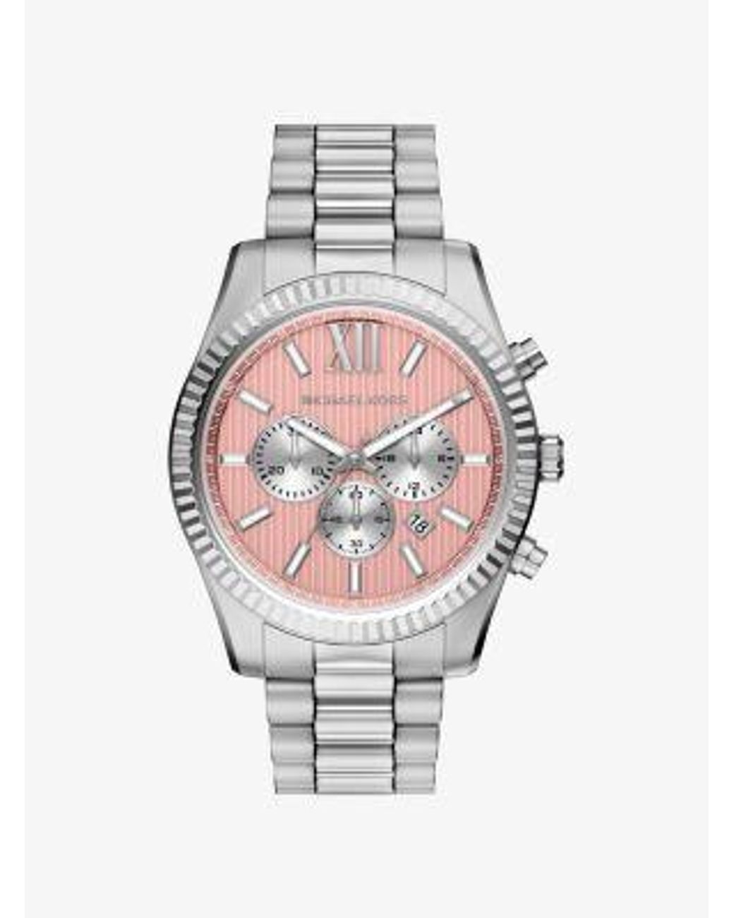 Michael Kors Gray Oversized Lexington-Tone Watch for men