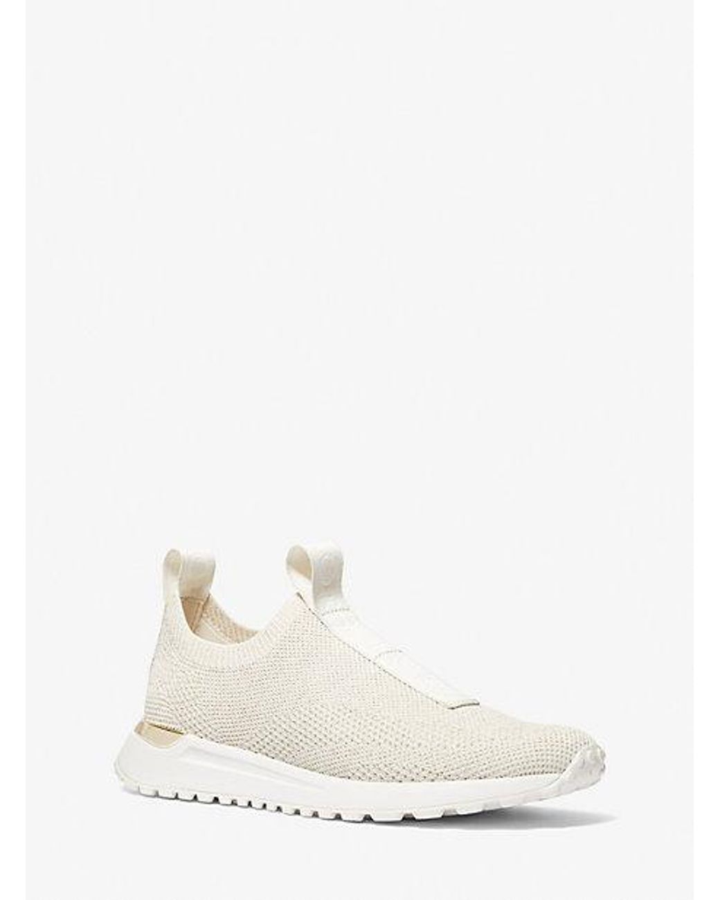 MICHAEL Michael Kors Mk Bodie Knit Slip On Trainers in White Lyst UK