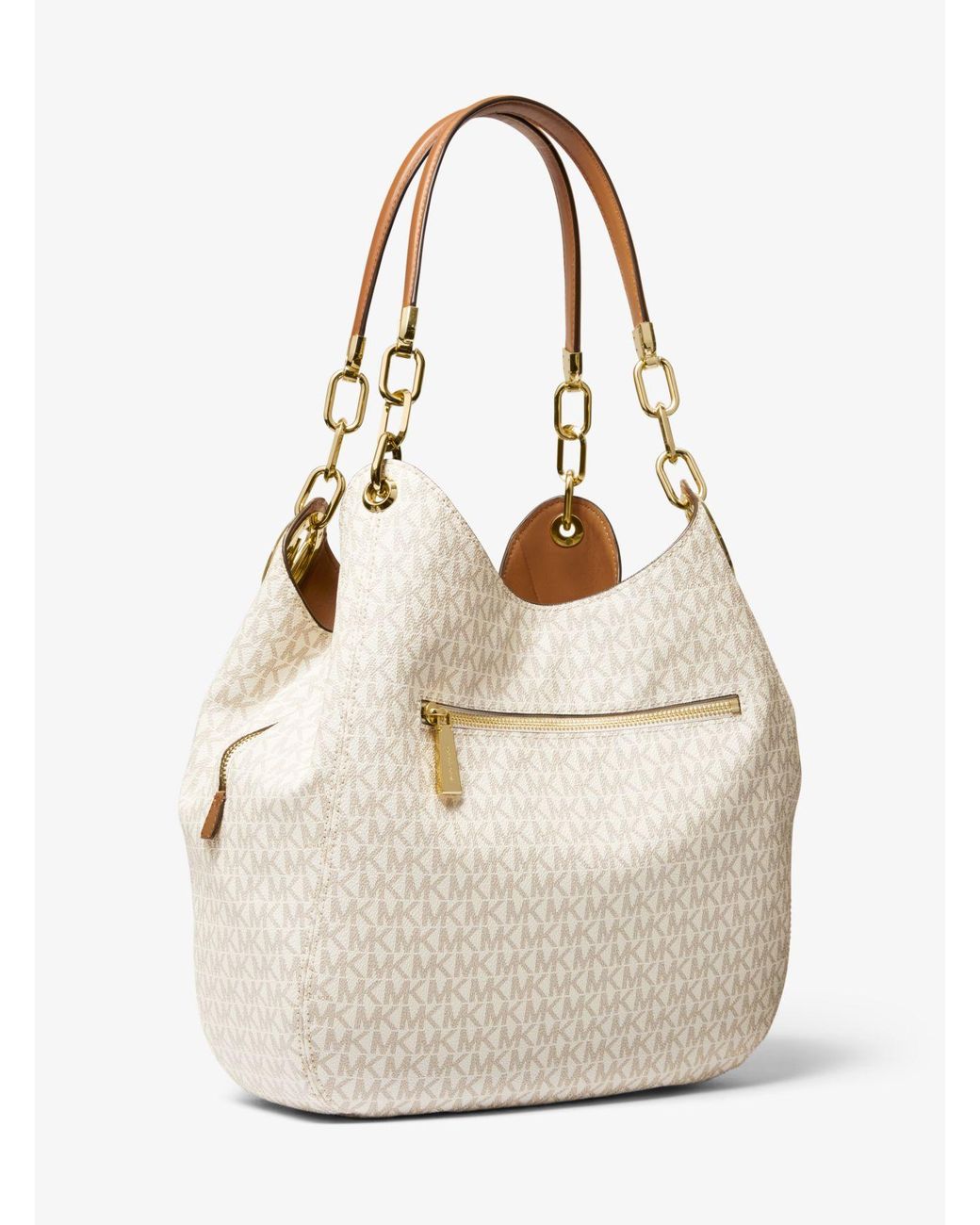 michael kors brooklyn large logo shoulder bolsa