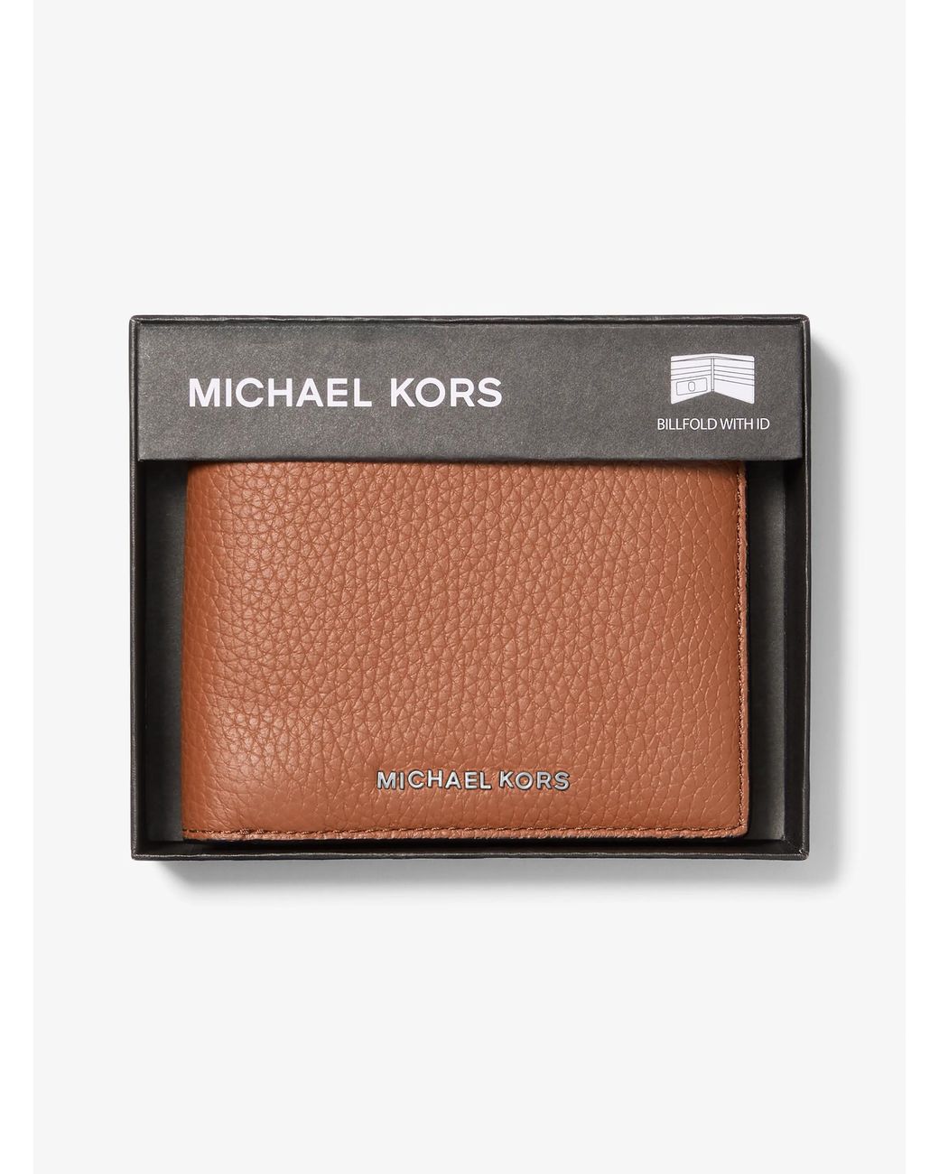 Michael Kors White Cooper Pebbled Leather Billfold Wallet for men