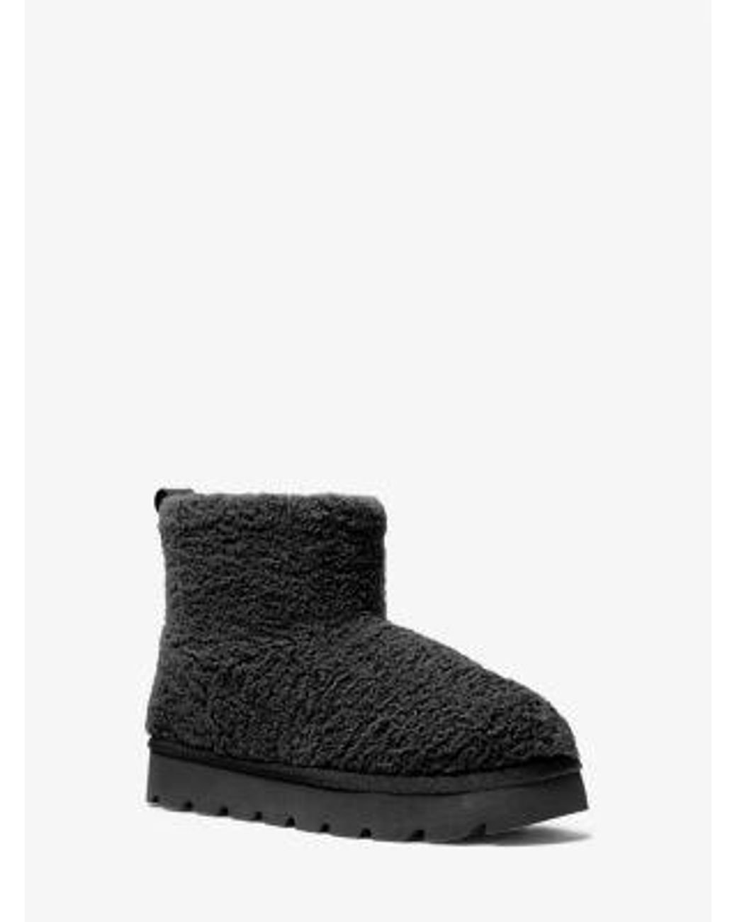Michael Kors Winnie Faux Shearling Boot in Black | Lyst